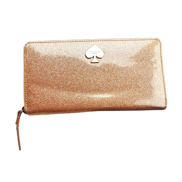 Kate Spade Gold Glitter Bug Lacy Wallet - Picture 1 of 6